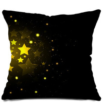 Background With Gold Stars Pillows 68057654