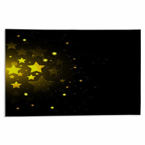 Background With Gold Stars Rugs 68057654