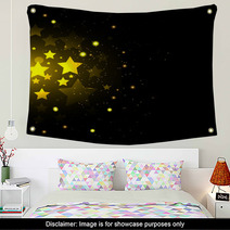 Background With Gold Stars Wall Art 68057654