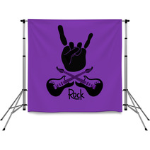 Background With Rock And Roll Sign Backdrops 53833894