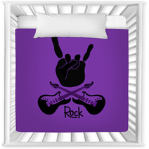 Background With Rock And Roll Sign Nursery Decor 53833894