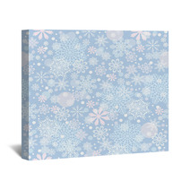 Background With Snowflakes Wall Art 56270732