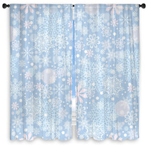 Background With Snowflakes Window Curtains 56270732