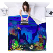 Background With The Underwater Scenery Blankets 61811189