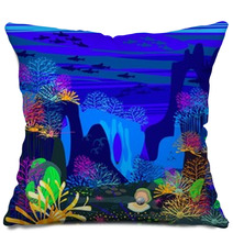 Background With The Underwater Scenery Pillows 61811189