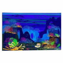 Background With The Underwater Scenery Rugs 61811189