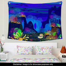Background With The Underwater Scenery Wall Art 61811189