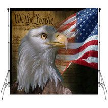 Bald Eagle And American Flag Backdrops 862986