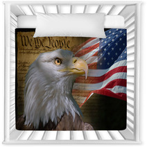 Bald Eagle And American Flag Nursery Decor 862986