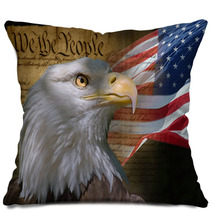 Bald Eagle And American Flag Pillows 862986