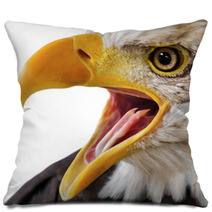 Bald Eagle Portrait Close-up Pillows 44429517
