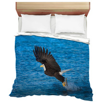 Bald Eagle With Fish In Talons Alaska Bedding 58264732