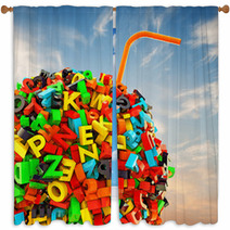Ball Of Letters Window Curtains 61997670