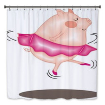 Ballerina Pig Bath Decor 39209641