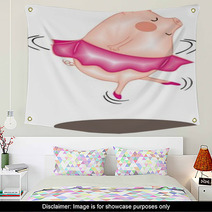 Ballerina Pig Wall Art 39209641