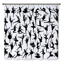 Ballerina Silhouette Vector Bath Decor 49819655