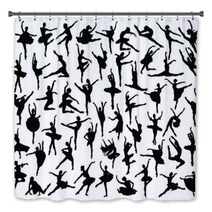 Ballerina Silhouette Vector Bath Decor 49819655