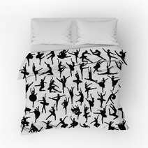 Ballerina Silhouette Vector Bedding 49819655