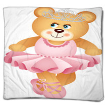 Ballerina Teddy Bear Blankets 54750846