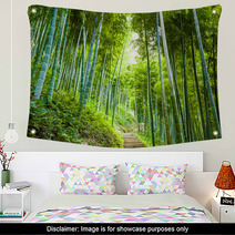 Bamboo Forest And Walkway Wall Art 60510509