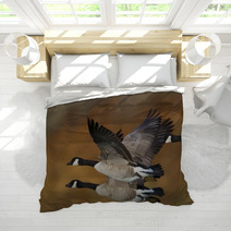 Banded Geese In Flight Bedding 17895587