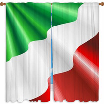 Bandiera Italia 150° Unità Italia-Italy Flag-Vector Window Curtains 30681610