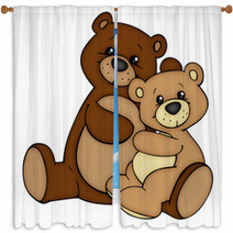 Bären, Teddys, Bär, Teddy, Stofftiere, Stofftier Window Curtains 20280761
