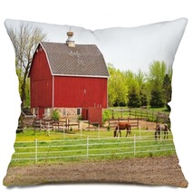 Barn And Horses Pillows 98870674