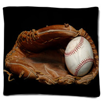Baseball And Bat On Black Blankets 713375