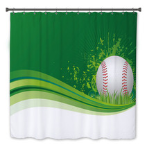 Baseball Background Bath Decor 22597503