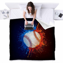 Baseball Ball Blankets 34678575