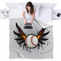 Baseball Ball Design Element Blankets 24716406