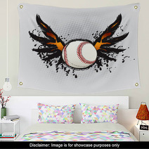 Baseball Ball Design Element Wall Art 24716406