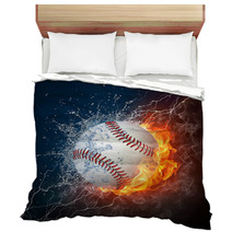 Baseball Ball With Fire And Thunder Bedding 25479552