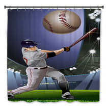Baseball Batter Bath Decor 33198086