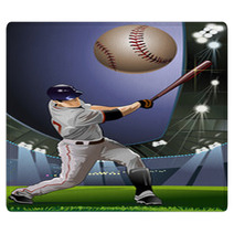 Baseball Batter Rugs 33198086