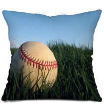 Baseball Close Up In Grass Pillows 6648442