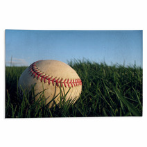 Baseball Close Up In Grass Rugs 6648442