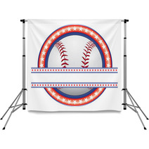 Baseball Design - Red White And Blue Backdrops 63979699