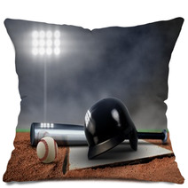 Baseball Equipment Under Spotlight Pillows 59794876