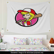 Baseball Girl Wall Art 171260212
