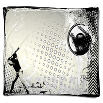 Baseball Grunge Background Blankets 17899021