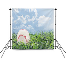 Baseball In Grass Backdrops 50102253