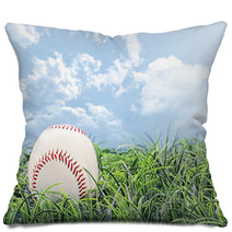 Baseball In Grass Pillows 50102253
