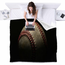 Baseball On Black Blankets 147626066