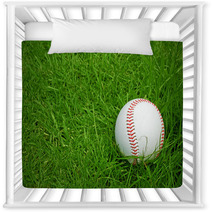 Baseball On Green Grass Pitch Nursery Decor 42871124
