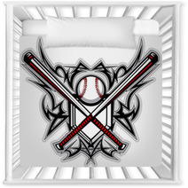 Baseball Softball Bats Tribal Graphic Image Nursery Decor 34801342