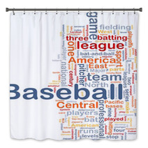 Baseball Sports Background Concept Bath Decor 23348075