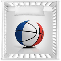 Basketball Ball Flag Of France Isolated On White Background Nursery Decor 67621868