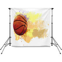 Basketball Banner All Elements Are In Separate Layers And Grouped Backdrops 85562316